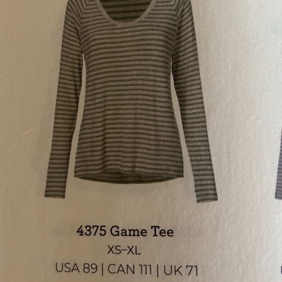CAbi Olive Stripe Game Tee 4375 Size Large VGUC long sleeve - Picture 2 of 5